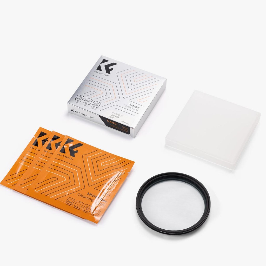 K&f Concept Nano-K Star Filter 4-8 Points Variable Starburst Filter Cross Screen พร้อมผ้า 3 ชิ้น