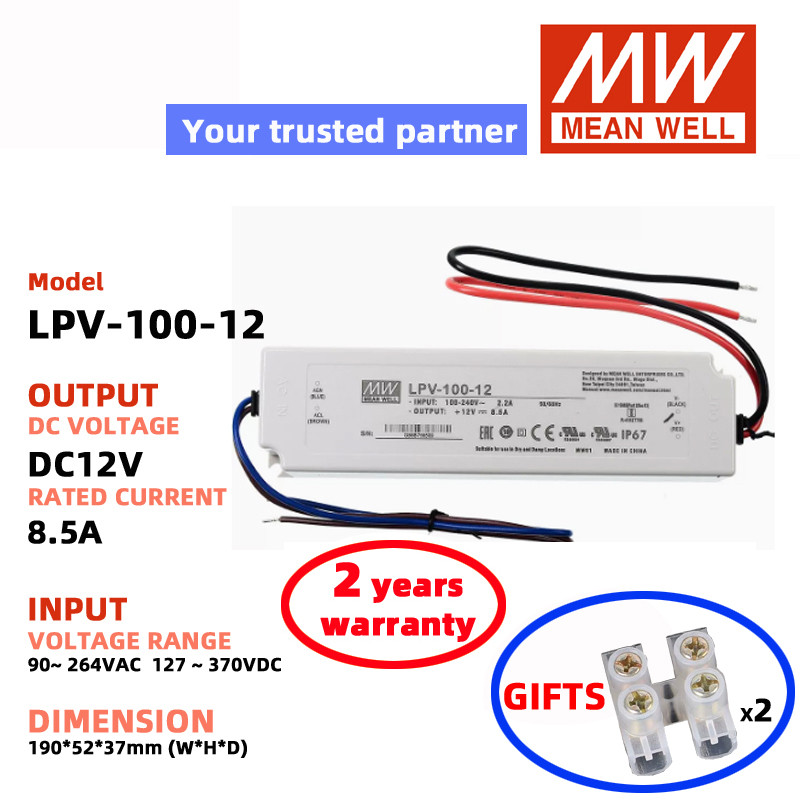 MEAN WELL LPV-100-12 LPV-100-24 LPV-100-5 Switching Power Supply Meanwell DC power LED light driver 