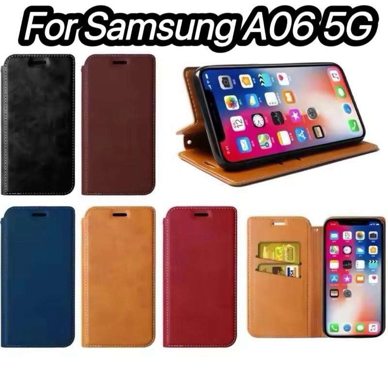 เคสฝาพับสำหรับ Samsung A06 5G Case เคสใส่นามบัตร เคสกระเป๋าซองเปิดปิด กันกระแทก ตั้งได้ ซองเปิดปิด