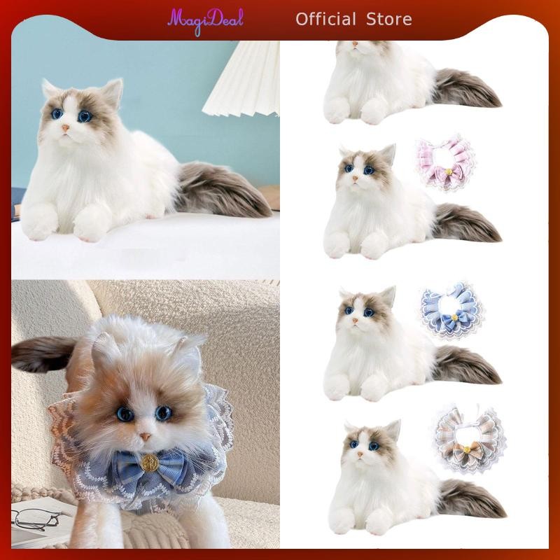 Magideal ที่สมจริง Ragdoll Cat ตุ๊กตาเหมือนจริงนุ่มสําหรับเด็กผู้หญิงคนรักแมวของขวัญวันเกิดเด็ก