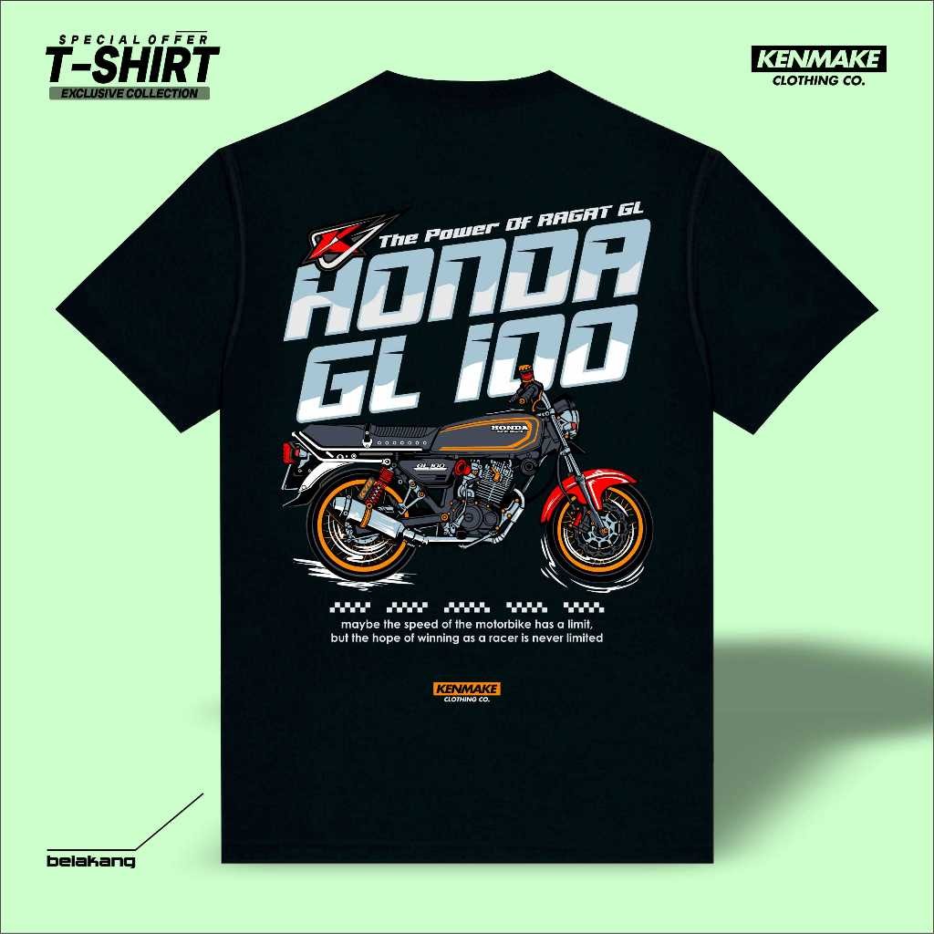 เสื้อยืด Cb kenmake เสื้อยืด honda gl สําหรับผู้ชายและผู้หญิง รุ่นสีดํา