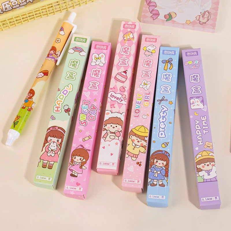 Panda/capybara Blind Box Creative Surprise ปากกาเจลสําหรับนักเรียน 0.5 มม.หมึกแห้งเร็วปากกาน่ารักนักเรียนเครื่องเขียน
