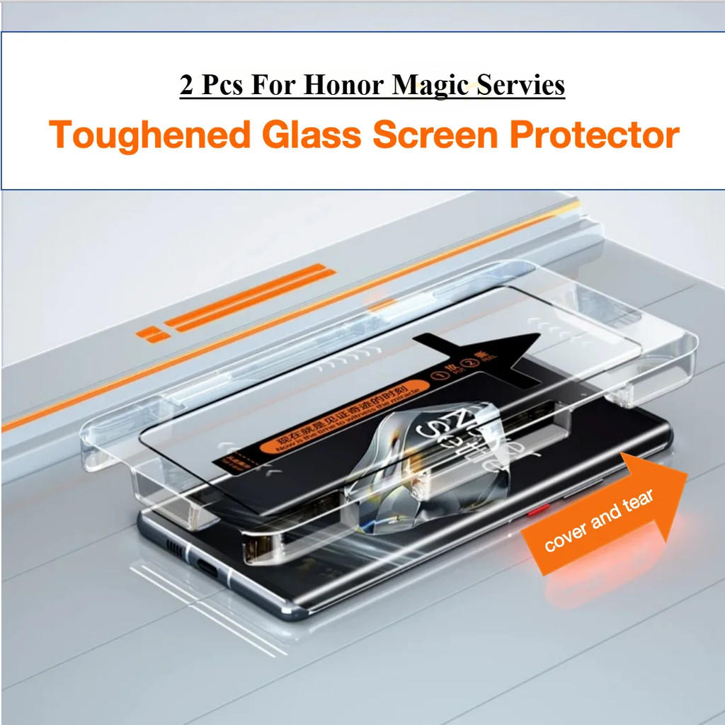 2 ชิ้นสําหรับ Honor Magic 7 Pro/6 Pro/5 Pro /4 Pro/3 Pro/6 5 7 lite Toughened Glass ป้องกันหน้าจอป้องกันพร้อมชุดติดตั้ง