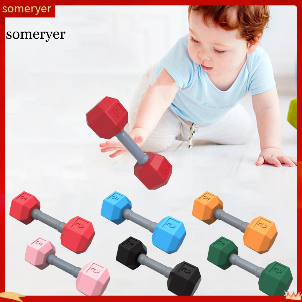 โซเมเรียร์|  Mini Dumbbells สําหรับเด็กเด็กออกกําลังกาย Playset เด็กซิลิโคนน้ําหนักมือดัมเบลของเล่นส