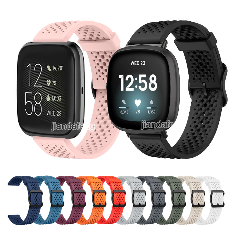 สายรัดซิลิโคนระบายอากาศได้สบายสําหรับ Fitbit Versa 4 3 2 Lite Fibit Sence 2