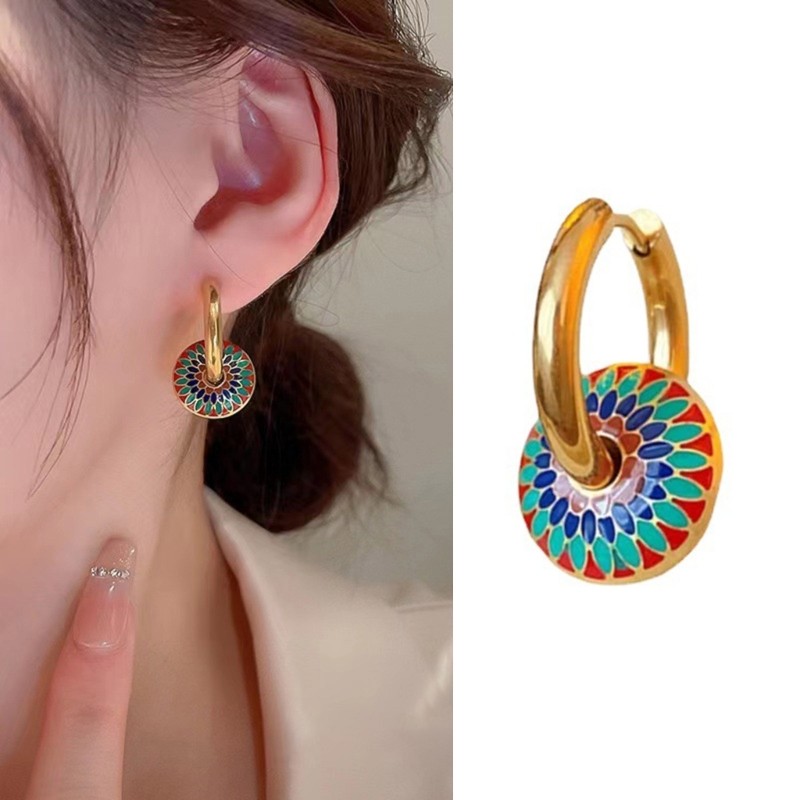 Ww Vintage Daisy Designing จี้สร้อยคอต่างหูชาติพันธุ์คอโซ่แฟชั่น