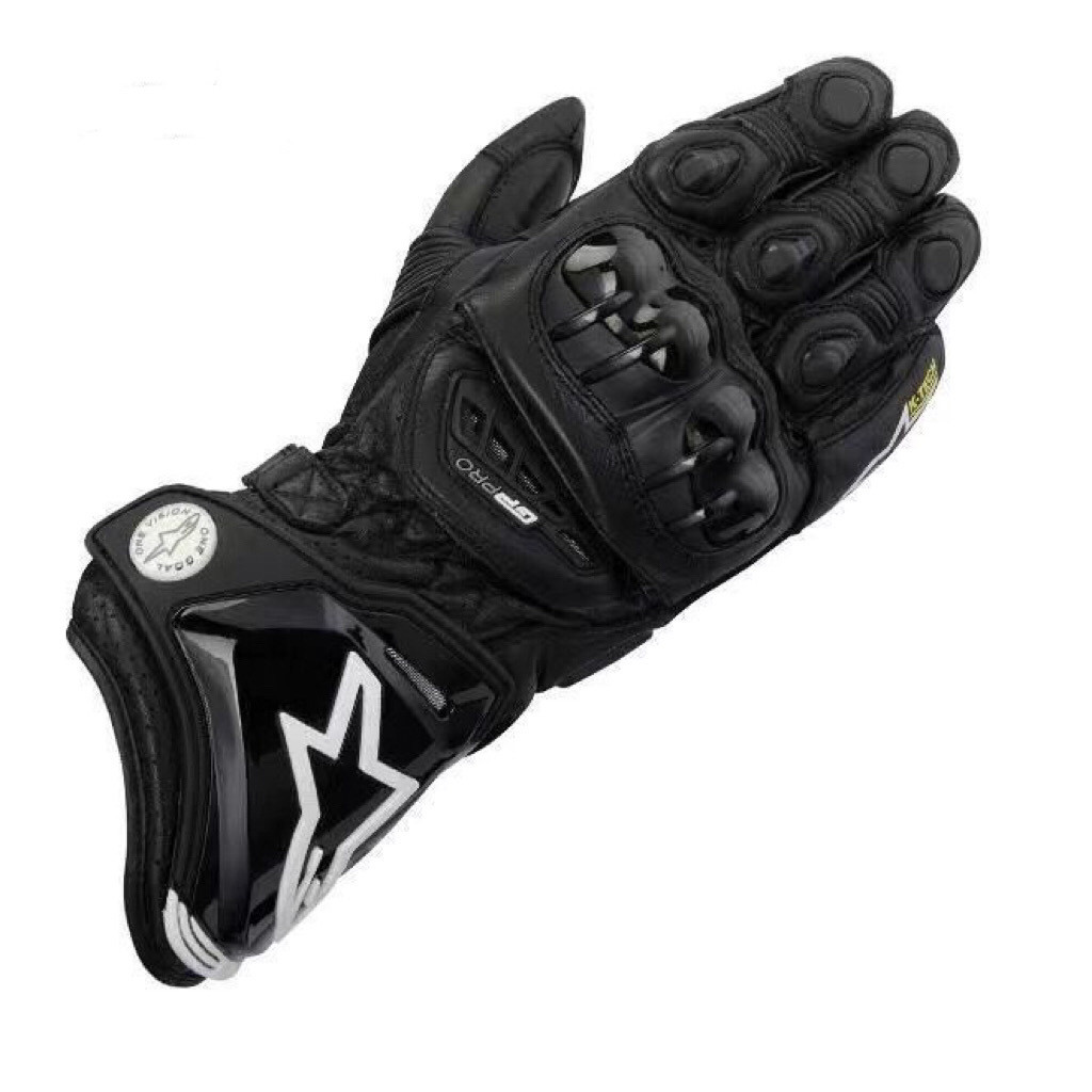 Racing Anti-Fall Long Gloves Wrist Protection for Palm Fiber Optic Cable Sleeve Sheepskin Gloves Fit Non-Slip Classic Knight Gloves Comfortable Touch Screen Off-road Motorcycle Racing Genuine Leather Gloves ราคา ถูกที่สุด ดีลบีเคเค แกลเลอรีภาพที่ 4