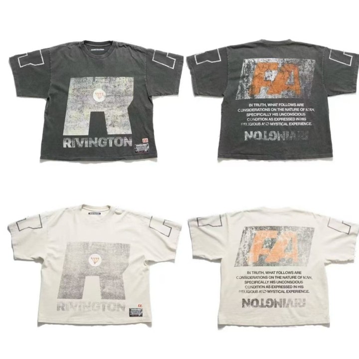 Rrr-123 SS25 "เสื้อยืด Mens Nature CVA" เสื้อยืด Retro Washed Outdated