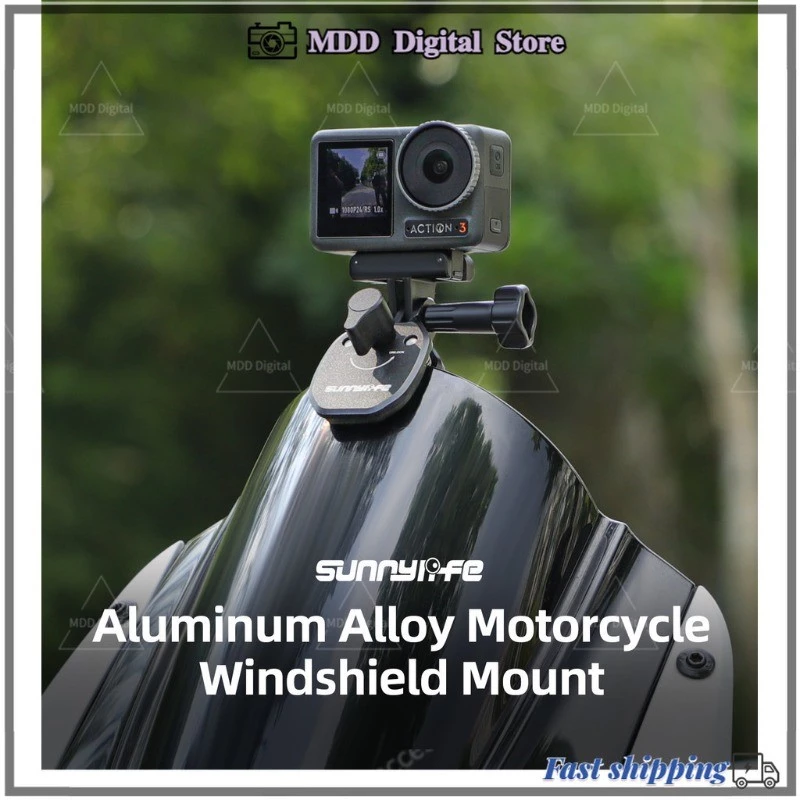 สําหรับ DJI Action 5 Pro/GoPro 13 12/กระเป๋า 3/Insta360 Ace Pro 2 X4 Go 3S คลิปกระจกรถจักรยานยนต์อลูมิเนียม Mount thumbnail 3
