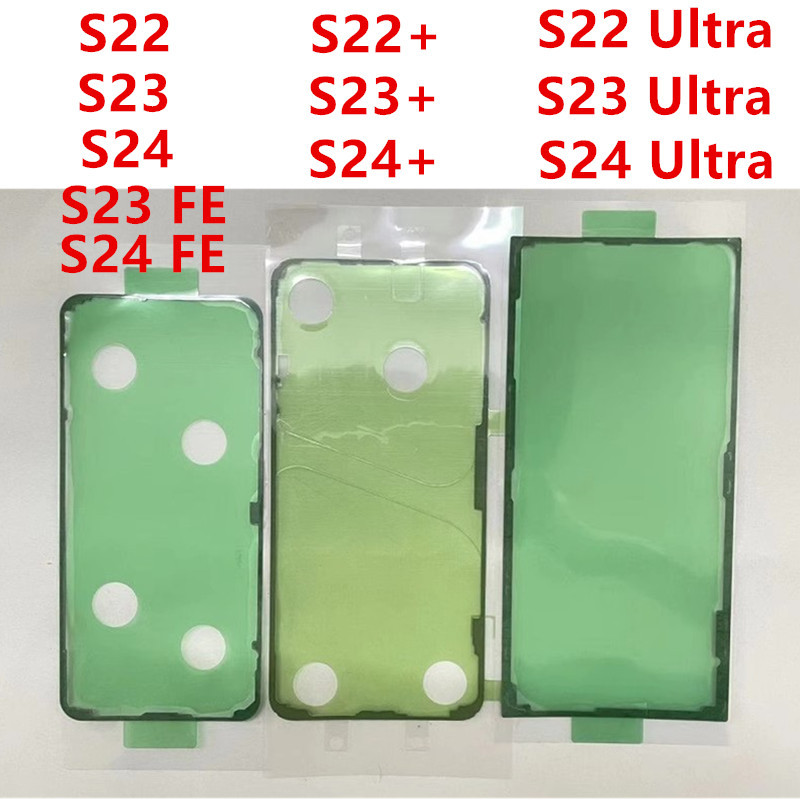 1x สําหรับ Samsung Galaxy S24 Ultra S23 FE Plus S22 แบตเตอรี่ปกหลังกาวสติกเกอร์กาวกันน้ําเทปคู่ S928