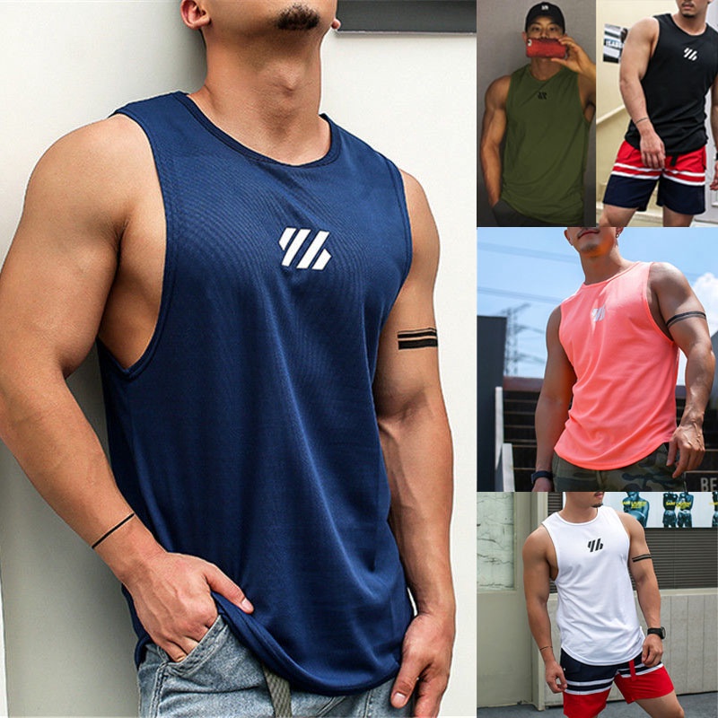 [การจัดส่งในท้องถิ่น] เสื้อกล้ามผู้ชาย แขนกุด ปีกเว้า สำหรับออกกำลังกาย​ วิ่ง​ ฟิตเนส