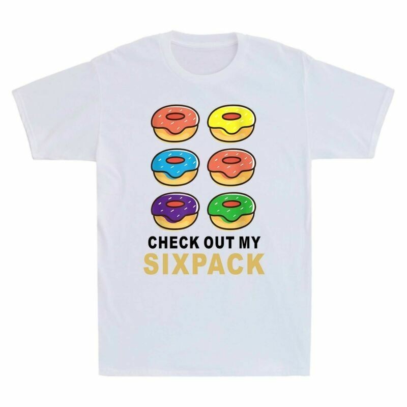 Out เสื้อยืดออกกําลังกายผู้ชาย Si Check Donuts Graphic My Donuts Pack ตลก
