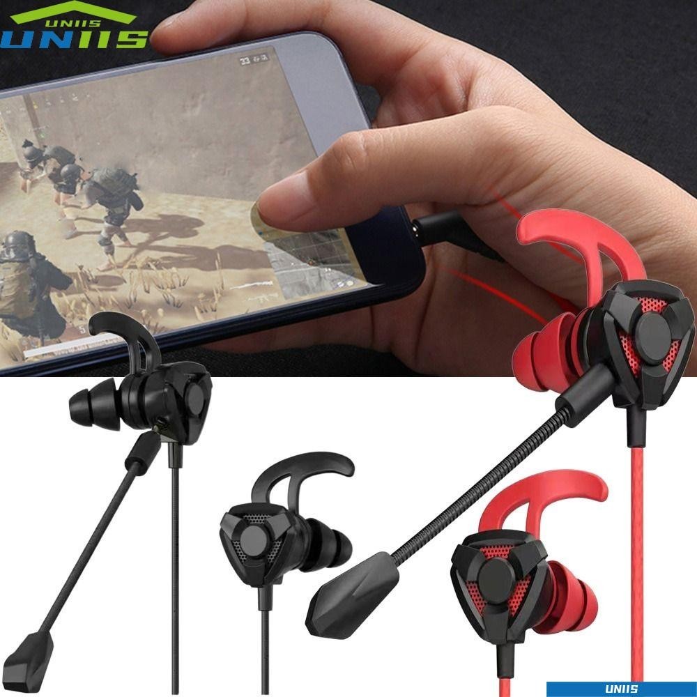 Uniis หูฟังเล่นเกม แบบมีสาย อเนกประสงค์ พร้อมไมโครโฟน ทนทาน สําหรับผู้ชายและผู้หญิง