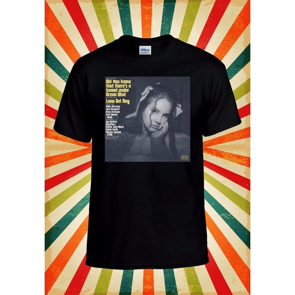 Lana Del Rey Music Cover โปสเตอร์เสื้อผู้ชายเสื้อยืดผ้าฝ้าย Unisex