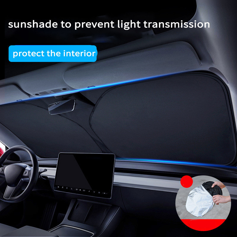 Honda ม่านบังแดดรถยนต์ Anti-UV รถด้านหน้ากระจก Sun Shield Shade ฝาครอบป้องกันแสงแดดสําหรับ Honda HR-V City Jazz BR-V WR-V CR-V Civic Accord - รูปที่ 4
