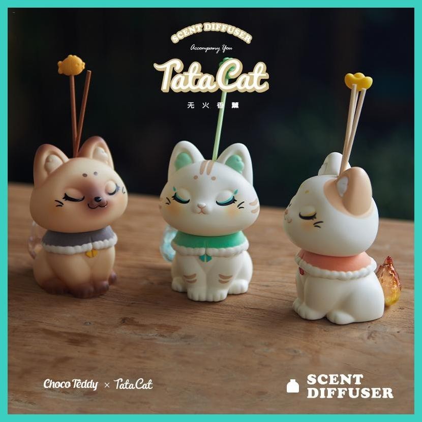 Choco Teddy x Tata Cat ลิขสิทธิ์แท้ แมว น้ำหอม Scent Diffuser ตกแต่งรถยนต์ ของแต่งห้อง เครื่องฟอกอากาศ Choco Teddy x Emmmkun Car Scent Diffuser