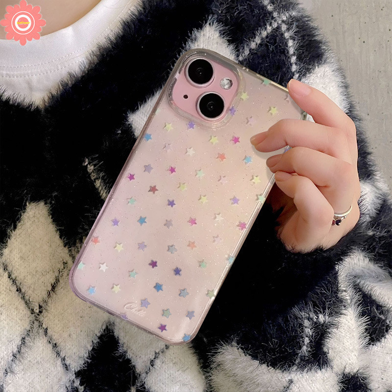 แฟชั่นสร้างสรรค์สีสันประกายดาวสร้อยข้อมือสําหรับ IPhone 17 16 15 11 14 13 12 Pro Max Air 7Plus 17 15 14 8 7 6s Plus X XR XS Max SE Luxury Glitter Powder Case