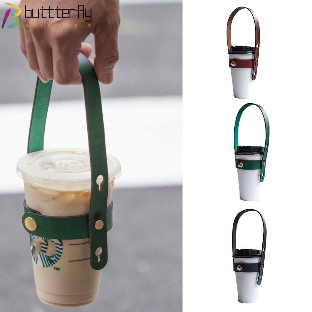 Buttterfly กระเป๋าใส่แก้วน้ํา หนัง PU สไตล์โมเดิร์น อุปกรณ์เสริม