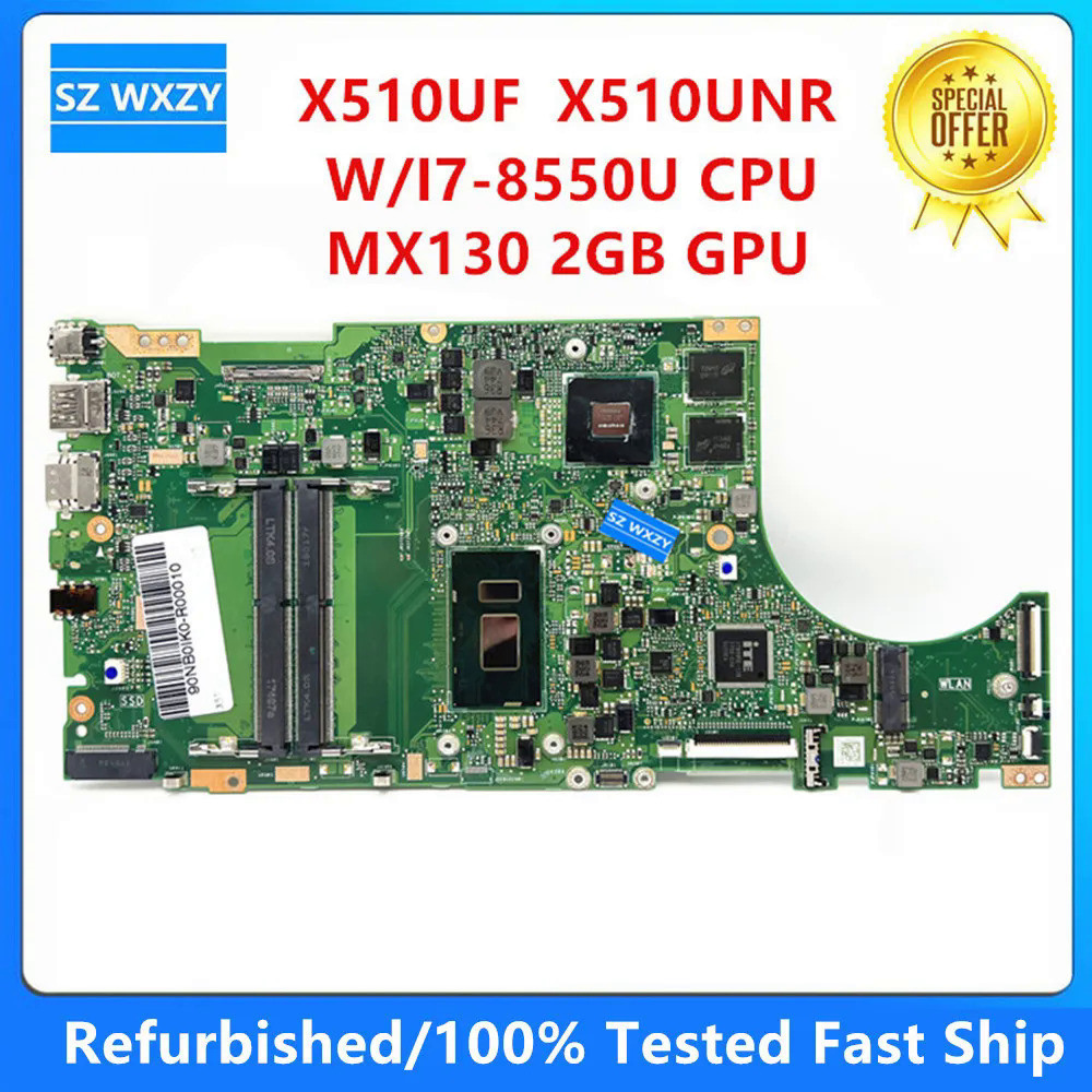 เมนบอร์ดแล็ปท็อป พร้อม I7-8550U CPU MX130 2GB GPU 90NB0IK0-R00010 DDR4 สําหรับ ASUS VivoBOOK S15 X510UF X510UNR