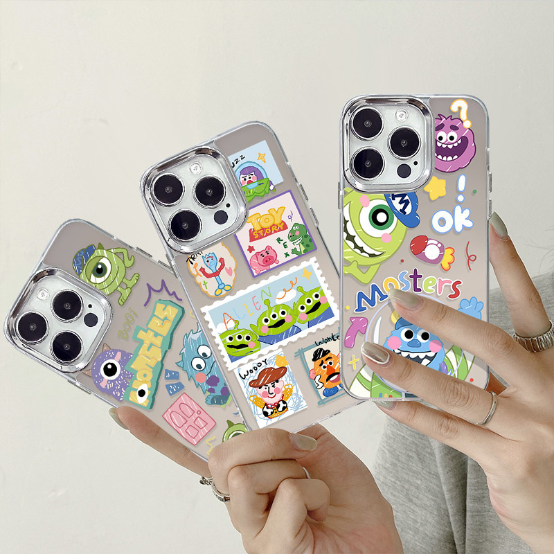 น่ารัก Toy Story Buzz Lightyear Monster ฝาครอบเลนส์โลหะสำหรับ IPhone 11 13 15 12 14 Pro Max XR 7Plus 8Plus 7 8 X XS Max - รูปที่ 6