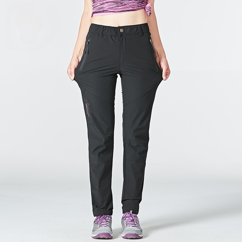 ฤดูร้อนกีฬากลางแจ้งผู้ชายผู้หญิงบางยืดเดินป่าเดินป่า Quick-Drying Slim-Fit กางเกง