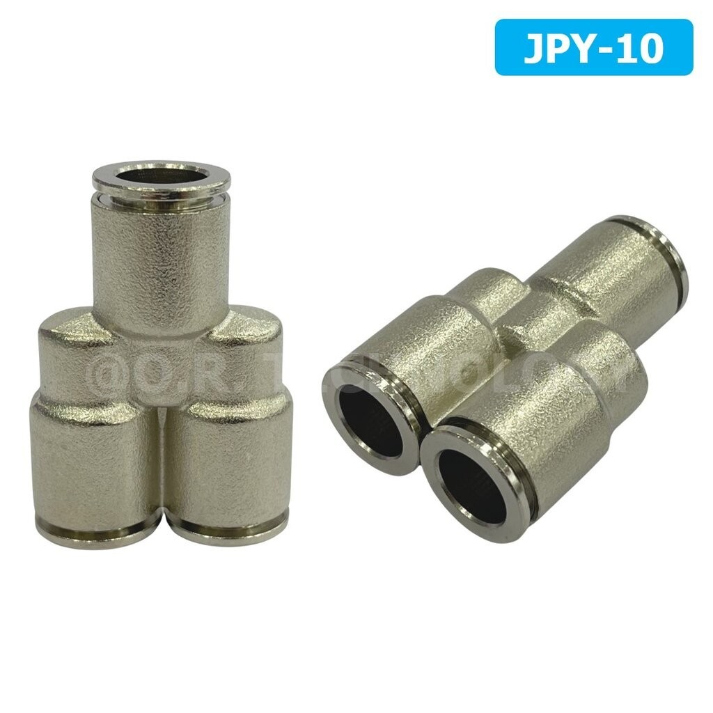 JPY ข้อต่อลมสแตนเลส 3ทาง ตัวY STAINLESS 3 Way Y Equal Union Fitting Air Connector JPY-4/6/8/10/12/14/16 ข้อต่อลม 3ทาง