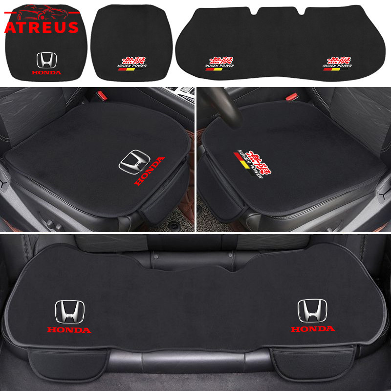 Honda Mugen แผ่นรองนั่งในรถยนต์ เบาะนั่งรถยนต์ ชุดเบาะ ระบายอากาศได้ดี กันลื่น เบาะรองนั่งรถยนต์ สำหรับ Honda civic 11th gen fd fc eg fk HRV Jazz City Mugen Fit Vezel Accord BRV WRV Stream