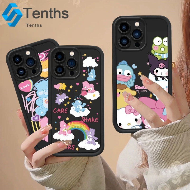 For iPhone 15 14 13 12 11 Pro Max 8 7 6 6s Plus SE2020 X XR Xs Max Cartoon Care Bear Case Soft Cover