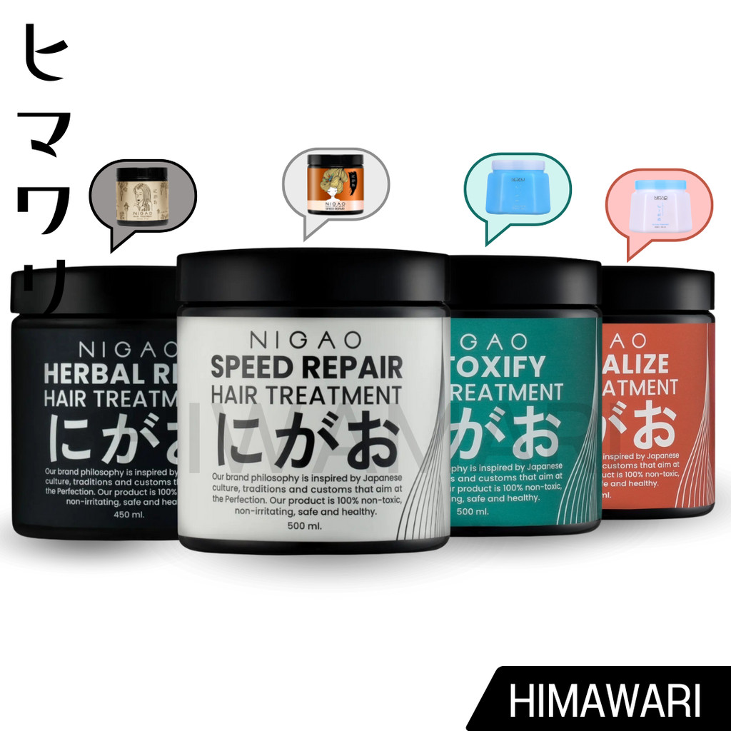 ทรีทเม้นท์นิกาโอะ ครบทุกสูตร treatment nigao / revitalize / herbal rich / speed repair / detoxify 500มล.