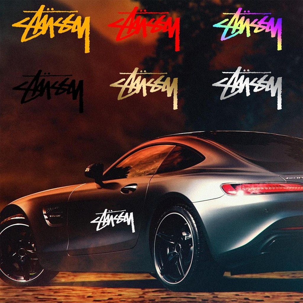 Us Chaopai Stussy รถ Decals Die Cut สติกเกอร ์ ไวนิลสําหรับตกแต ่ งหน ้ าต ่ างอัตโนมัติ Decal