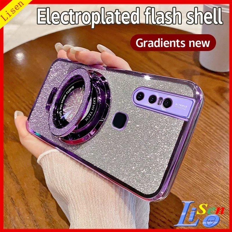 เคส Vivo V15/V17/V19 Neo/V19 เคสโทรศัพท ์ ป ้ องกันการตกโปร ่ งใสพร ้ อมขายึด ZJSF