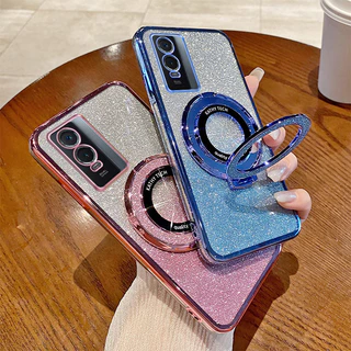 เคส Vivo Y76 5G/Y72 5G/Y52 5G/Y19/Y02/Y02T/Y02A/Y02S/Y15S/Y01/Y15A/Y16/Y03 เคสโทรศัพท ์ ป ้ องกันการหล ่ นโปร ่ งใสพร ้ อมขายึด ZJSF