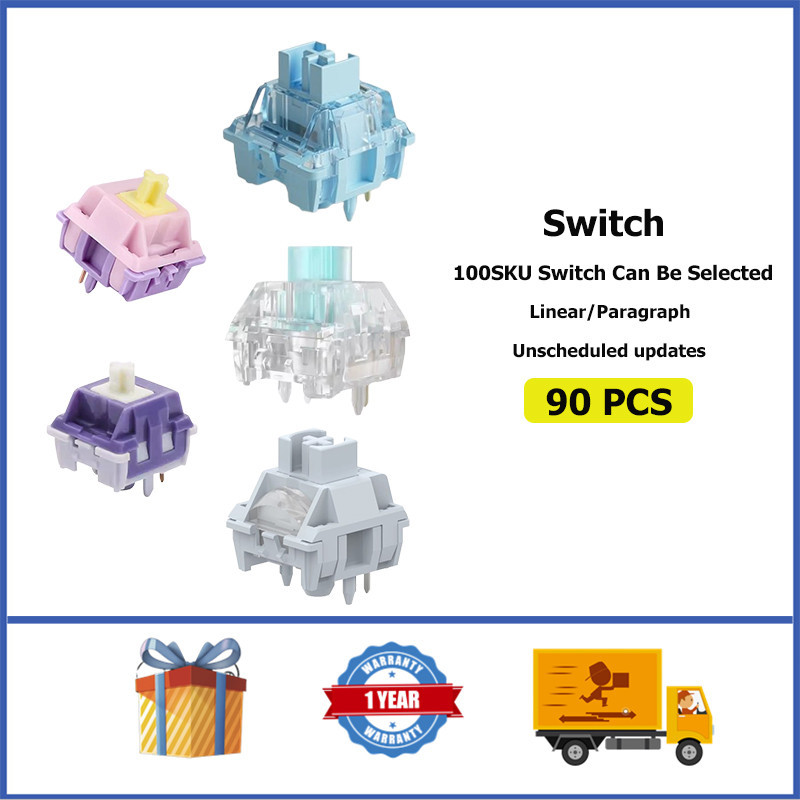 Kailh/akko/leobog/tc/xinmeng สวิตช ์ คีย ์ บอร ์ ดแบบกลไก HIFI Linear Segment 3-Pin/5-Pin Hot Swappa