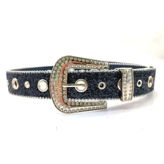New Goth สําหรับ rhinestone เข็มขัดผู้หญิง PU สายหนังสําหรับ rhinestone เข็มขัด Western คาวบอย Y2K สาวแฟชั่นเข็มขัดสําหรับกางเกงยีนส์ผู้ชาย
