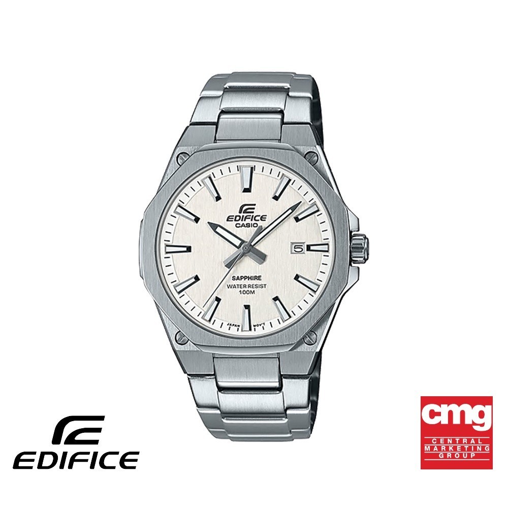CASIO นาฬิกาข้อมือผู้ชาย EDIFICE รุ่น EFR-S108D-7AVUDF วัสดุสเตนเลสสตีล สีขาว