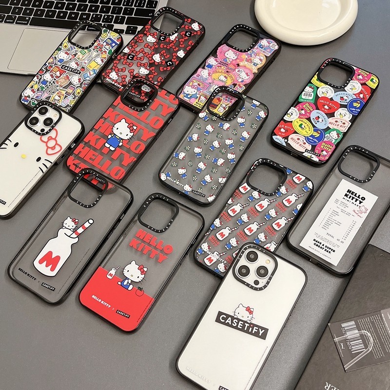 CASETiFY Hello Kitty For iPhone 11 12 13 14 15 Plus Pro Max Hard Clear Acrylic Case Cover