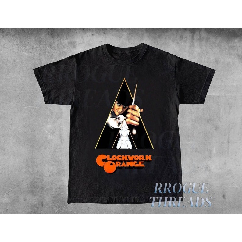 เสื้อ Clockwork Orange ลัทธิจักรกลสีส้ม ภาพยนตร์ Retro Y2k Bootleg Tee Vintage Movie