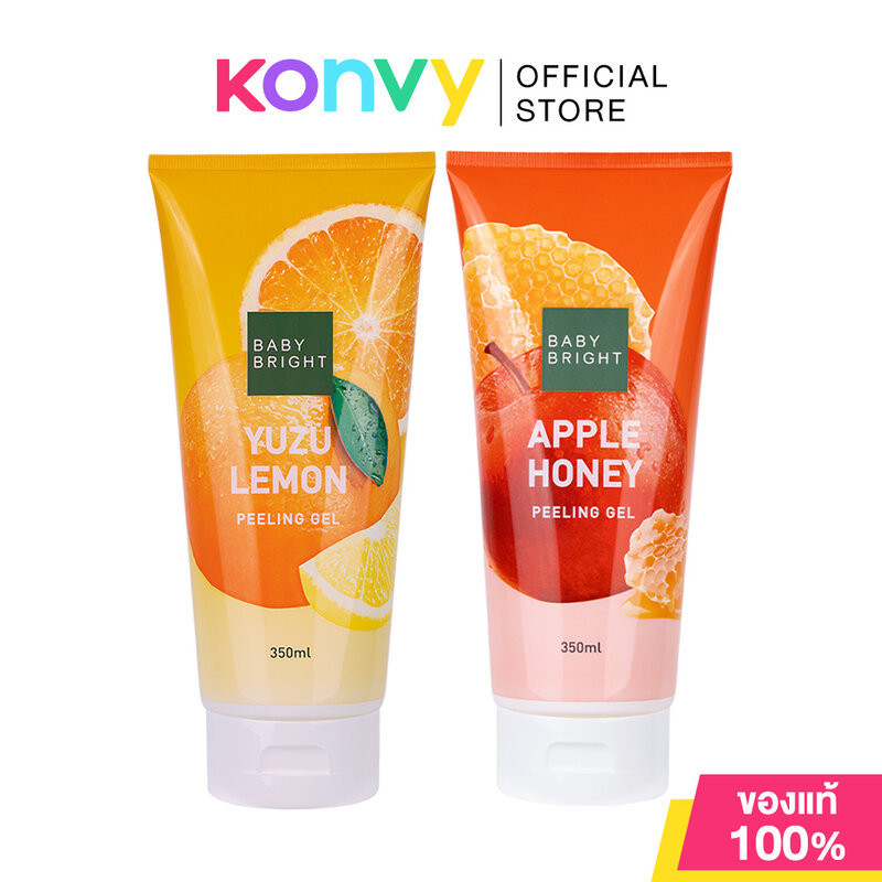 Baby Bright Peeling Gel เบบี้ ไบร์ท เจลลอกขี้ไคล 350ml (Apple Honey/Yuzu Lemon) – โปรปัง