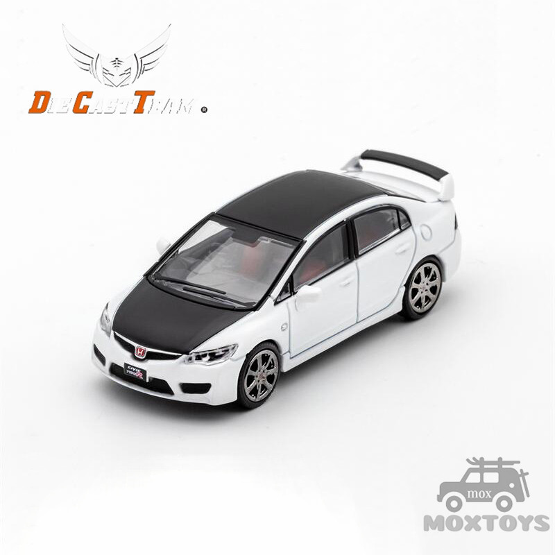 Dct 1 รถโมเดลรถ Civic Type-R FD2 สีขาว สีดํา RHD Diecast