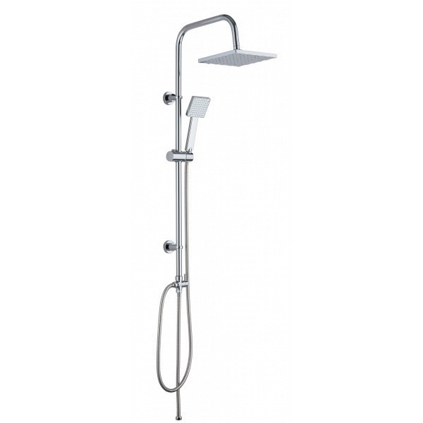 LOCAL789 Iris ชุดฝักบัวเรนชาวเวอร์สเตนเลสหัวเหลี่ยม รุ่น TM-1117 ขนาด  DIA-20ซม. 20x120x8.5ซม. สีเงิ