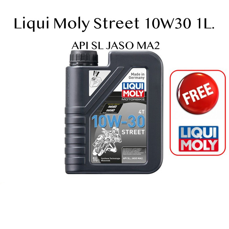 Liqui Moly Street 1L. น้ำมันเครื่อง สังเคราะห์แท้ สำหรับรถมอเตอร์ไซค์ นำเข้าจาก เยอรมัน 10w40