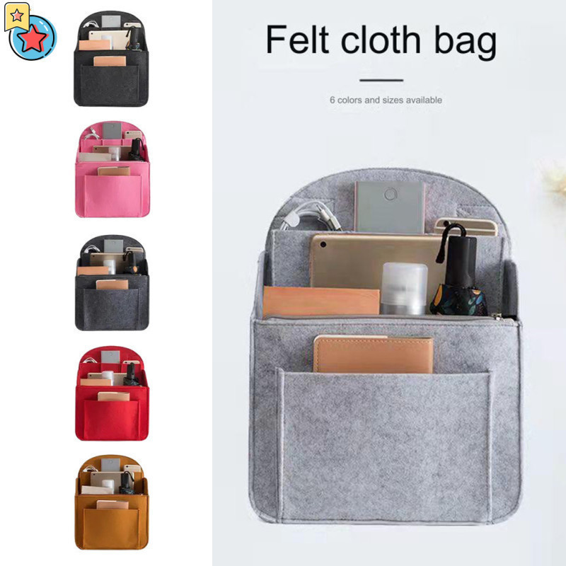 【JP3 】 Felt Backpack Organizer Mini Backpack Organizer Small Bag Divider สําหรับกระเป ๋ าถือกระเป ๋ 