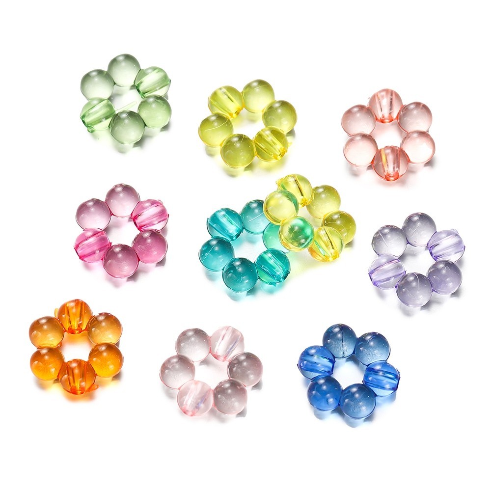 St. kunkka 20-50pcs อะคริลิคใสรอบลูกปัดกรอบลูกปัดสําหรับเครื ่ องประดับ diy ทําสร ้ อยคอสร ้ อยข ้ อมือ