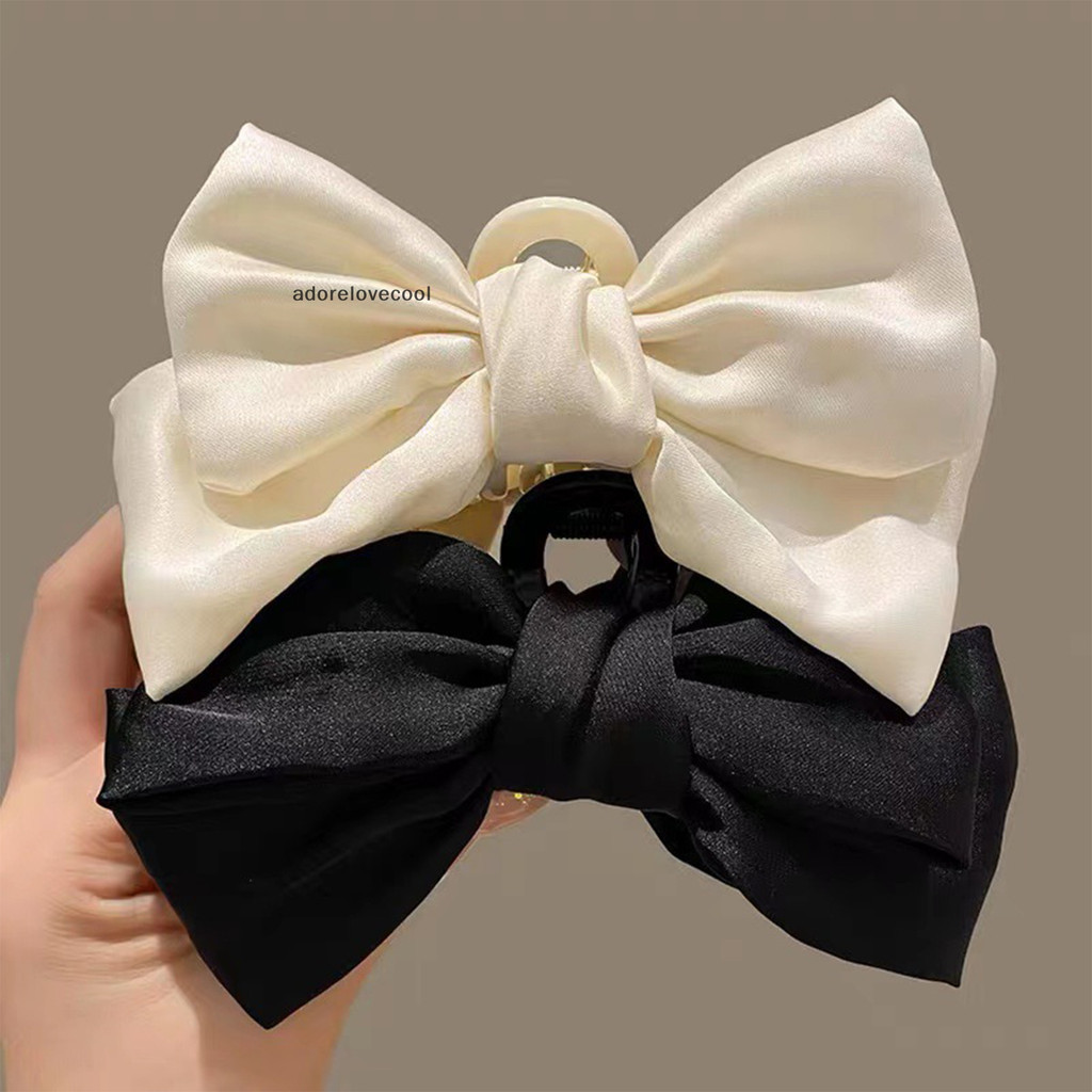 Adth Elegant Sa Big Bow ผม Claw คลิปสําหรับผู้หญิง Hairpins Clamps Crab Barrettes สาว Shark คลิปแฟชั่นอุปกรณ์เสริมผม Martijn