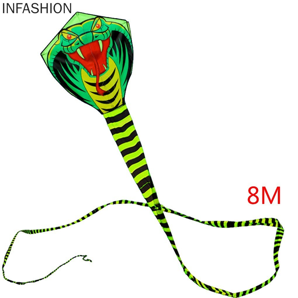 INFA - Snake Kite Flying Outdoor Toys Kid Adults Children Kite Long Tail Flying Toys Fiberglass Fram