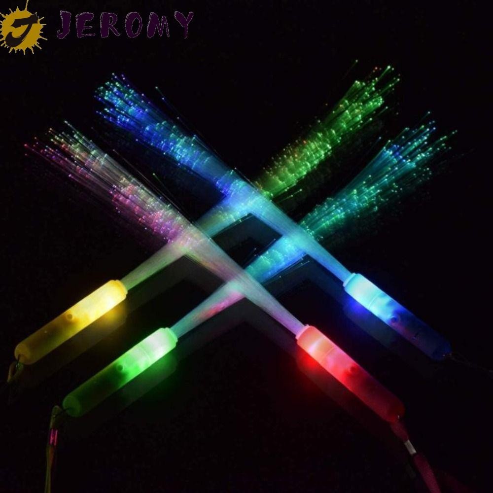 Jeromy Led Light Stick Magic ของขวัญโคมไฟเรืองแสงเรืองแสงของเล ่ น Dark Light Led Light Luminous ของเล ่ นกลางแจ ้ ง Optic Wands Glow Fiber Optic Stick
