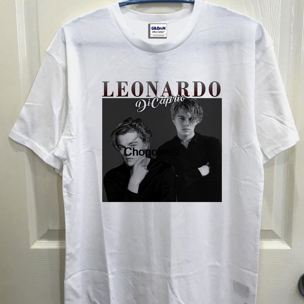 Leonardo dicaprio T เสื้อ leonardo dicaprio เสื้อ leonardo dicaprio 90s เสื้อผ้า unisex ไซส์ S 2XL