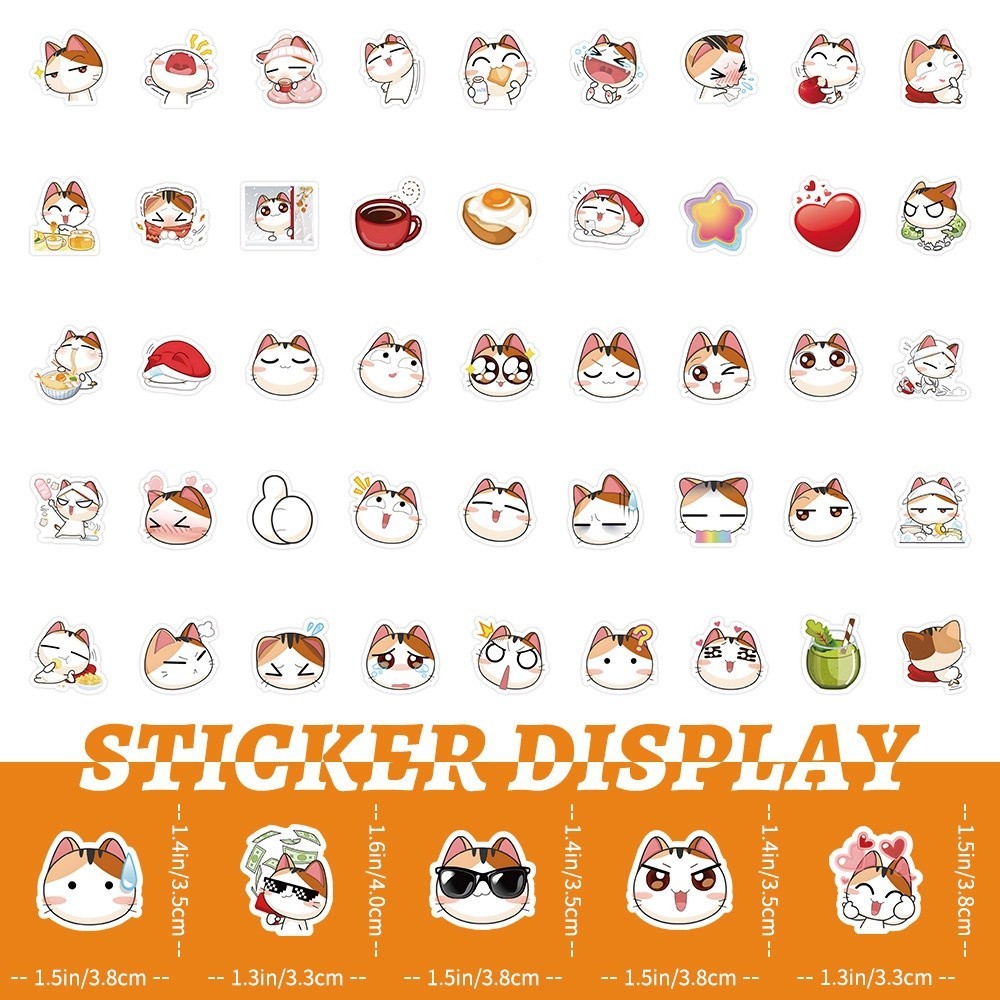 104 ชิ้น สติกเกอร์กันน้ํา ลายซานริโอ จีจี้ แมว น่ารัก ตกแต่งกระเป๋าเดินทาง ถ้วยน้ํา