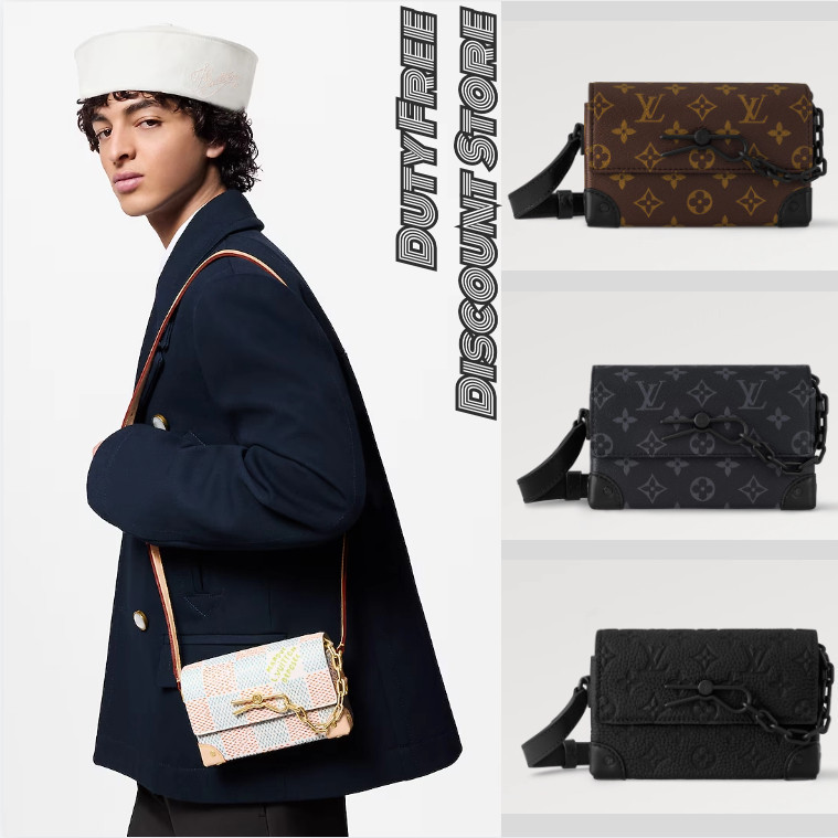 Louis Vuitton STEAMER mini bagกระเป๋า LV ของแท้หลุยส์วิตตอง/กระเป๋าสะพาย/กระเป๋าถือ/กระเป๋าผู้ชาย/