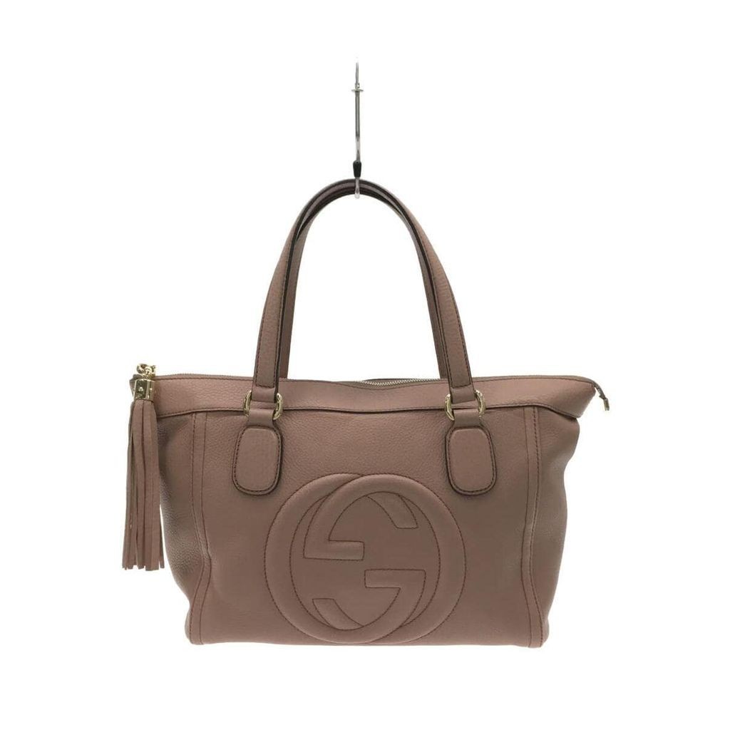 GUCCI Handbag Tote Bag Soho Interlocking G Pink Direct from Japan Secondhand